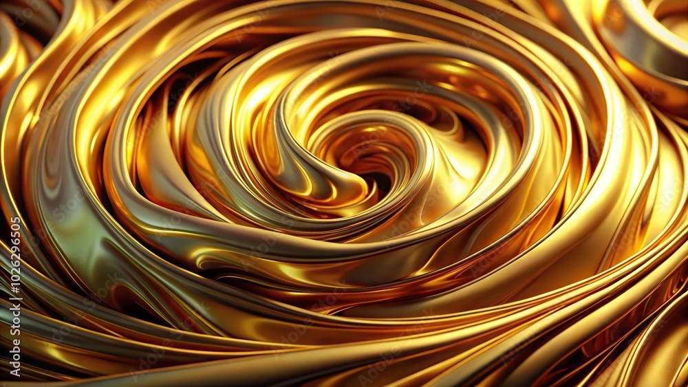 Molten gold swirls and ripples in mesmerizing aerial pattern capturing luxury Molten gold swirls and ripples in mesmerizing aerial pattern capturing luxury