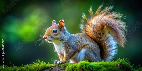 Curious Squirrel on Branch - Nature Photography