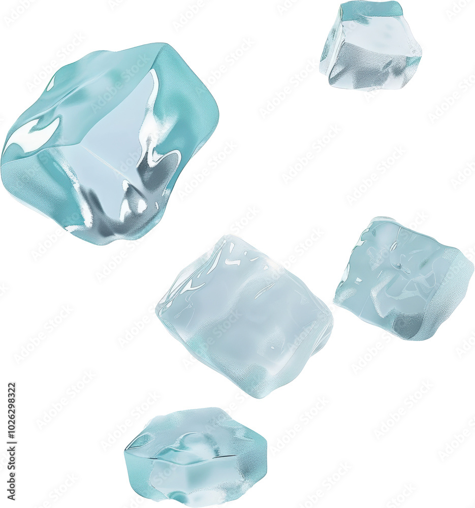 Ice cubes falling Ice cubes falling