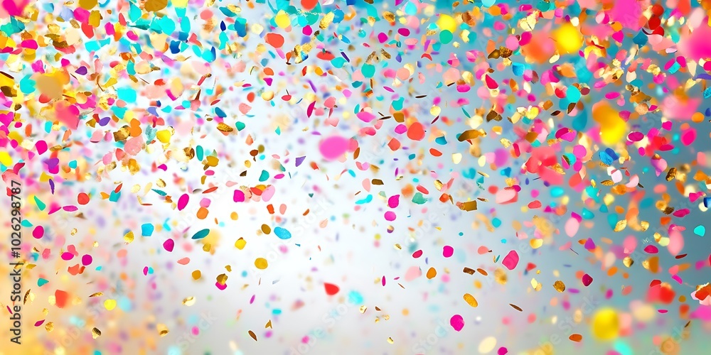 Multi-colored paper confetti Card, frame background close-up. Bright colorful festive decor Flat lay Multi-colored paper confetti Card, frame background close-up. Bright colorful festive decor Flat lay