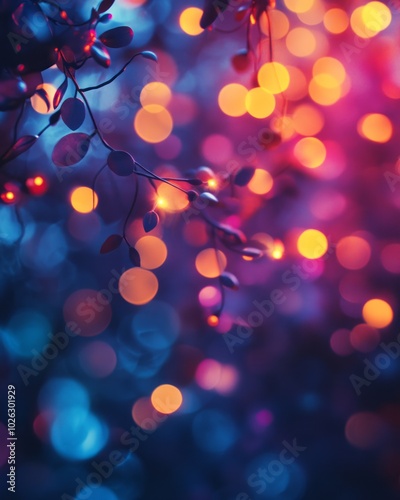 Vibrant Bokeh Lights Creating a Dreamy Atmosphere for Stunning Backgrounds and Creative Designs in Photography and Art Projects
