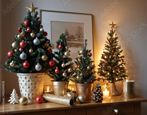 Kerstboom versierd, christmas tree decorated