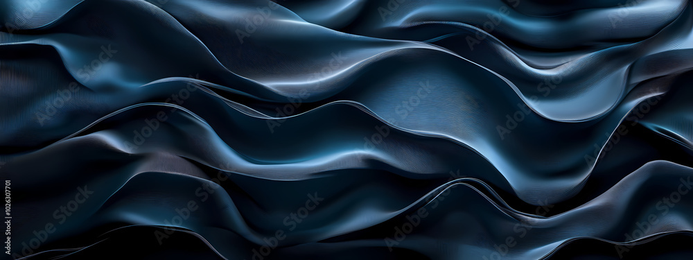 Obraz premium Futuristic Blue Ripples