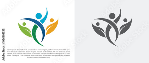 Global Community Logo Icon Elements Template. Community human Logo template vector. Community health care. Abstract Community logo

