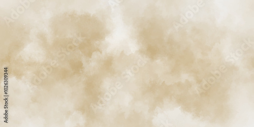 Abstract white and brown isolated cloud cumulus clouds. white aquarelle painted realistic fog or mist smoky textured canvas design. White and ash messy wall stucco texture background.
