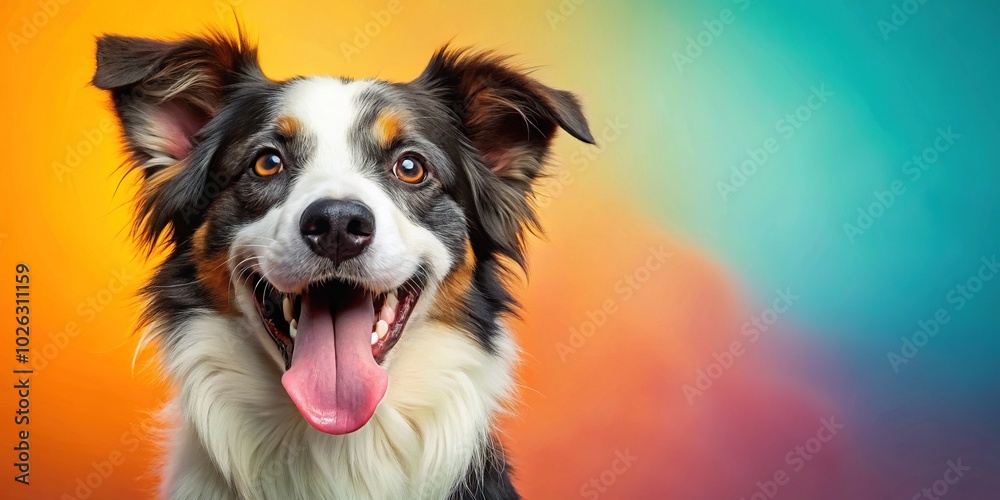 Lively Dog with Tongue Out - Playful and Fun Pet Portrait for Stock Photos Lively Dog with Tongue Out - Playful and Fun Pet Portrait for Stock Photos