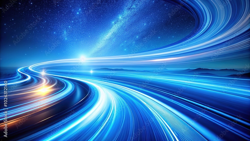 Long Exposure of Deep Blue Background with Ethereal Lighting Effects for Stunning Visuals Long Exposure of Deep Blue Background with Ethereal Lighting Effects for Stunning Visuals