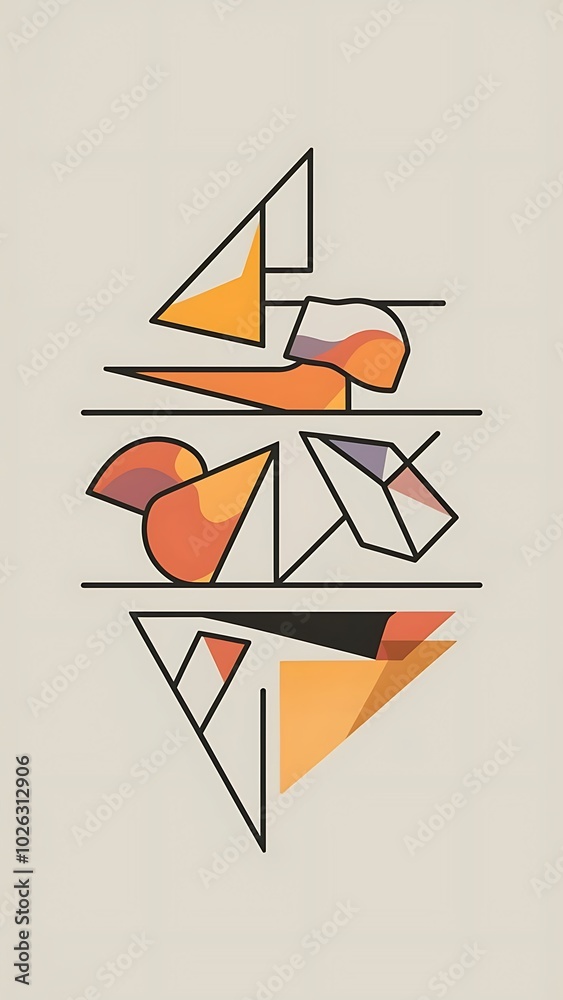 Set of trendy abstract aesthetic creative minimalist artistic geometric composition ideal for wall decoration, as poster or brochure design, vector illustration Set of trendy abstract aesthetic creative minimalist artistic geometric composition ideal for wall decoration, as poster or brochure design, vector illustration