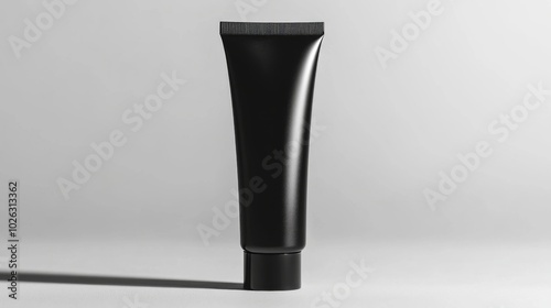 a cosmetic tube with a matte black finish