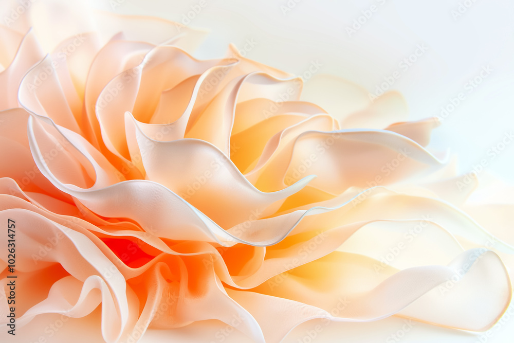 Soft, peach-colored petals unfold in an elegant display, capturing the essence of tranquility and exquisite artistry in nature. A serene moment of floral beauty Soft, peach-colored petals unfold in an elegant display, capturing the essence of tranquility and exquisite artistry in nature. A serene moment of floral beauty