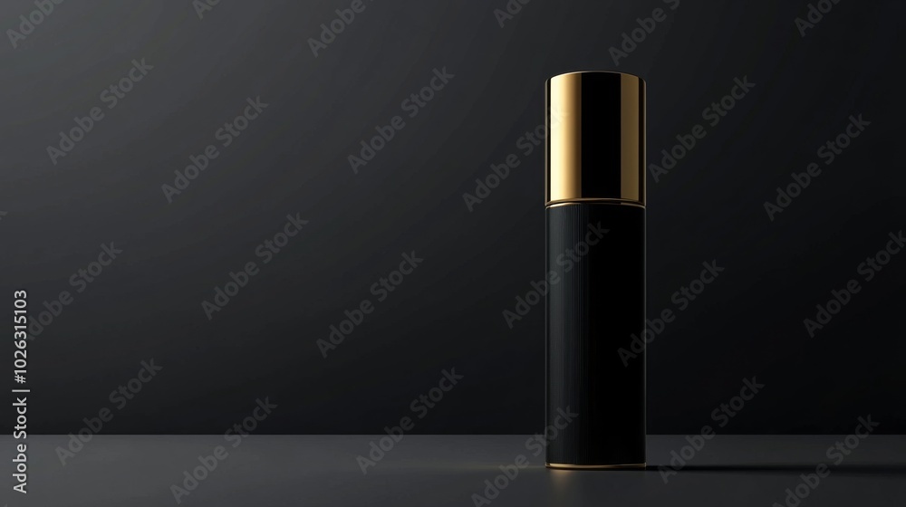 a luxury cosmetic tube with gold accents a luxury cosmetic tube with gold accents