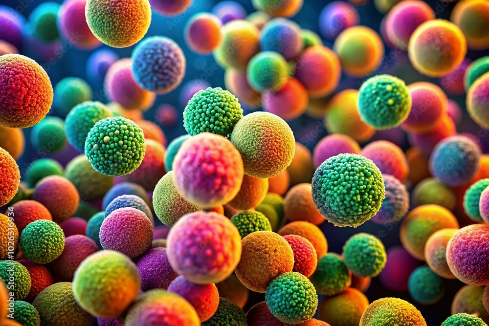 Detailed View of Coccus Bacteria Under Microscope for Scientific ...