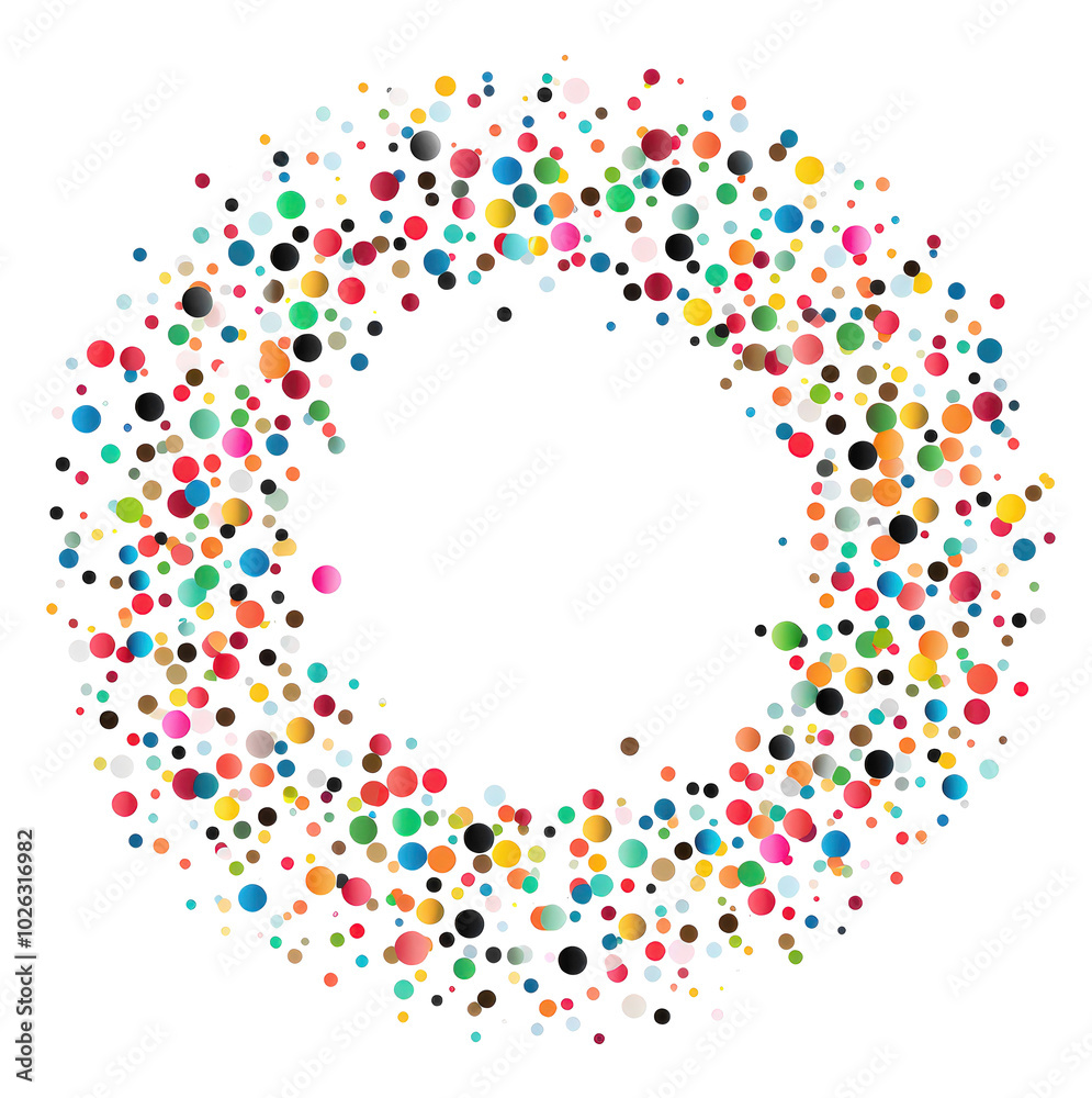 Colorful dots in a circle Colorful dots in a circle