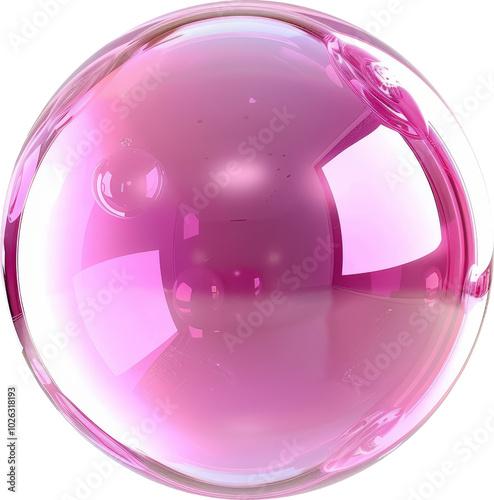 Pink bubble sphere