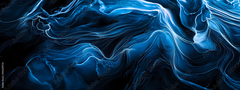 Obraz premium Digital Ocean Flow