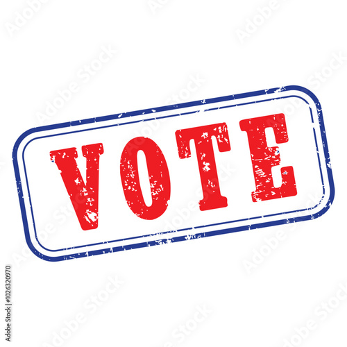 Vote grunge stamp vector isolated on a white background