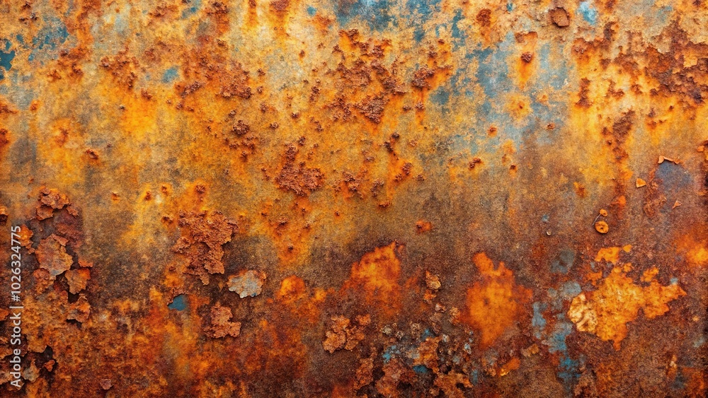 Panoramic rusty metal surface with corrosion and texture, painted black Panoramic rusty metal surface with corrosion and texture, painted black