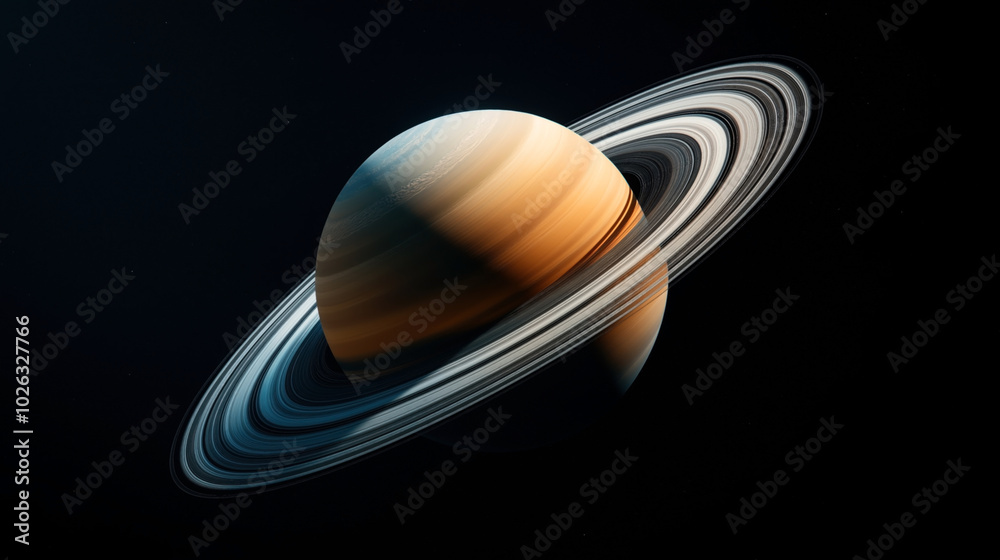 Detailed image of a ringed gas giant planet resembling Saturn against a dark space background, showcasing prominent rings and subtle cloud patterns on the planet's surface. Detailed image of a ringed gas giant planet resembling Saturn against a dark space background, showcasing prominent rings and subtle cloud patterns on the planet's surface.