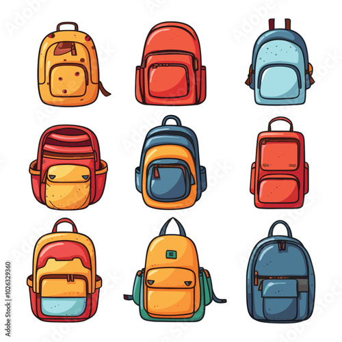 Autumn School Essentials Vector Set Back to Class Designs