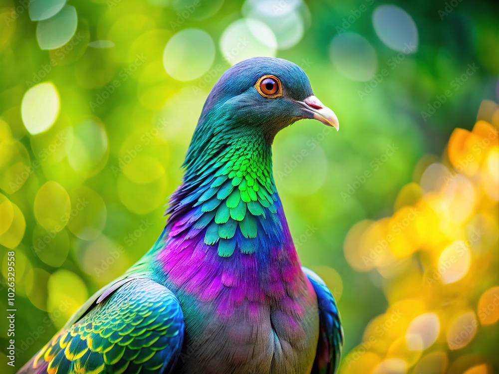 Stunning Yellow Peacock Pigeon Among Lush Greenery – Beautiful Exotic Bird Photography Stunning Yellow Peacock Pigeon Among Lush Greenery – Beautiful Exotic Bird Photography