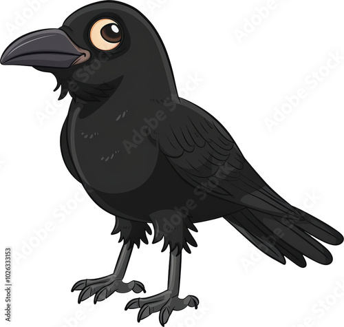 Black crow cartoon photo