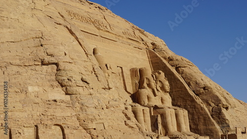Abu simbel temple and statues