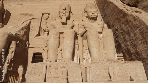 Abu simbel temple and statues