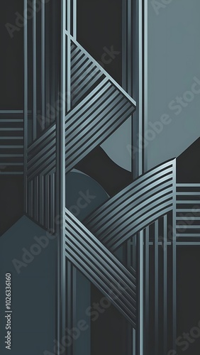 Set of trendy abstract aesthetic creative minimalist artistic geometric composition ideal for wall decoration, as poster or brochure design, vector illustration