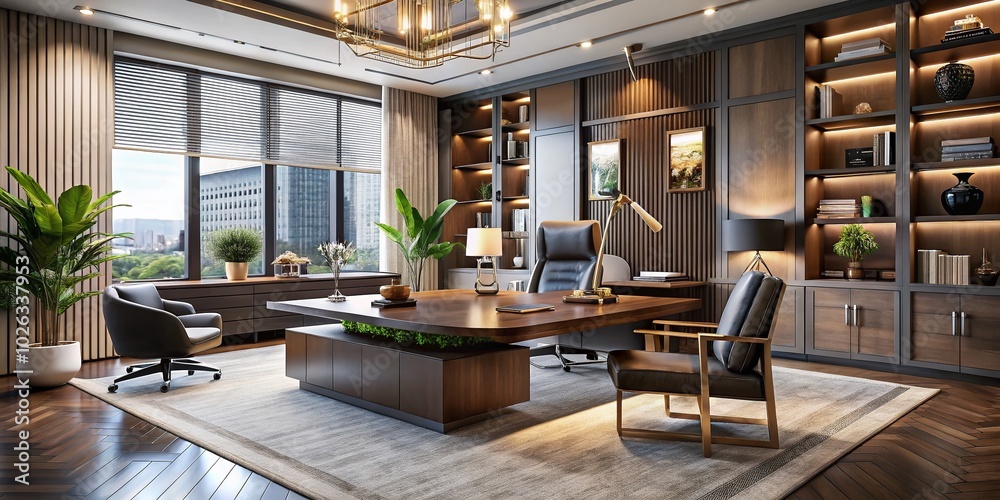 custom made wallpaper toronto digitalElegant Luxury Office Background Featuring Modern Furniture and Sophisticated Decor for Professional and Stylish