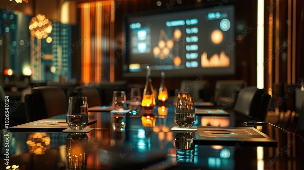Modern Restaurant Interior with Elegant Ambiance Modern Restaurant Interior with Elegant Ambiance