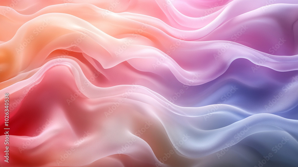 soft pastel colors and smooth geometric shapes, evoking calmness, tranquility, and a sense of modern elegance