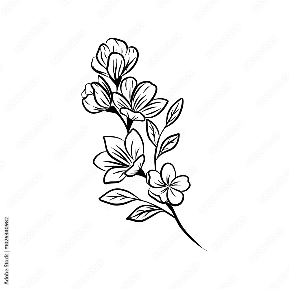 Flowers Element Vector Flowers Element Vector