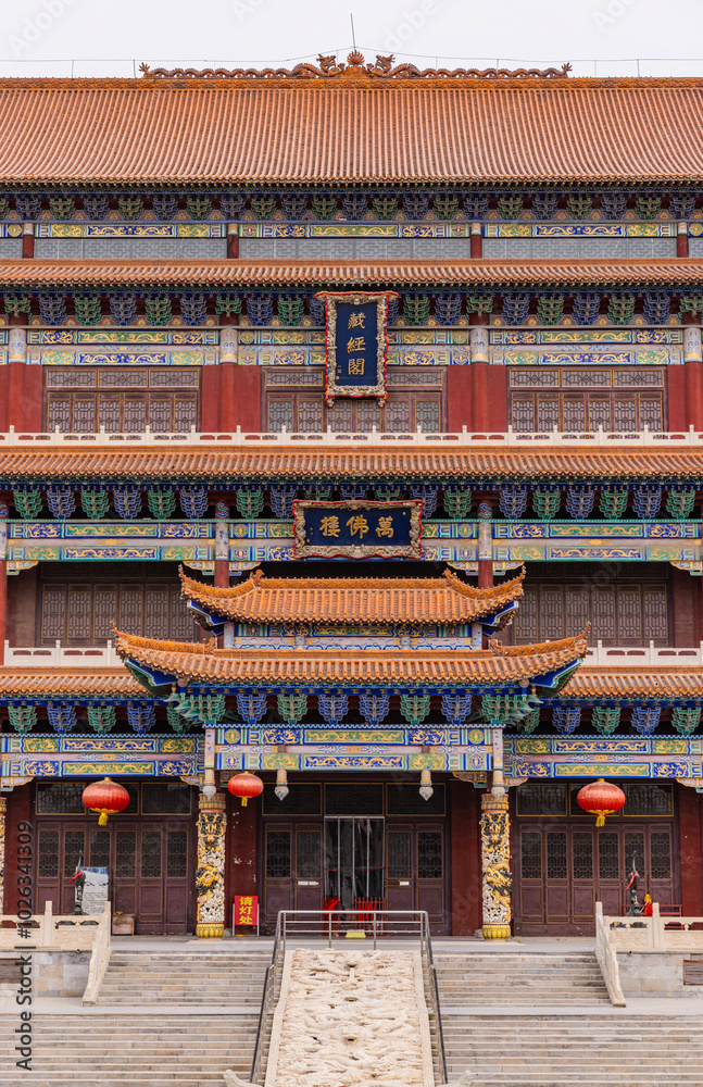 Landscape of Great Mercy Zen Temple, Shengfang town, Hebei Landscape of Great Mercy Zen Temple, Shengfang town, Hebei