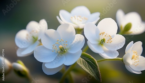 close up of white flowers blooming outdoors