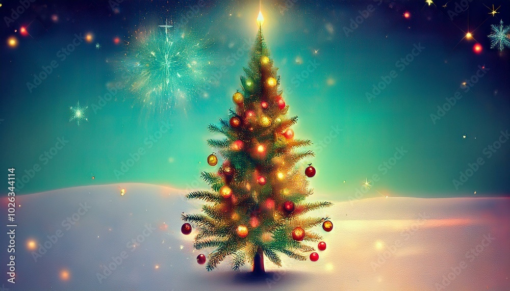 Obraz premium composite image of christmas tree