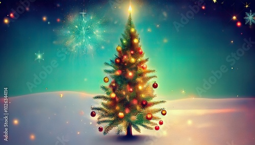 Wallpaper Mural composite image of christmas tree Torontodigital.ca