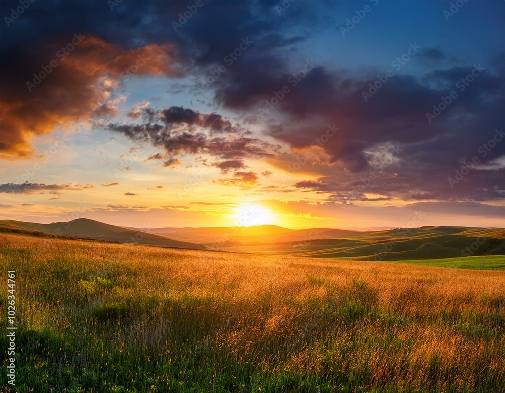 dramatic sunset panorama beautiful nature background dramatic sunset panorama beautiful nature background