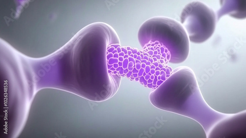 synaptic cleft, showcasing glowing nerve cells interconnected by synapses, symbolizing the intricate communication and connectivity within the nervous system