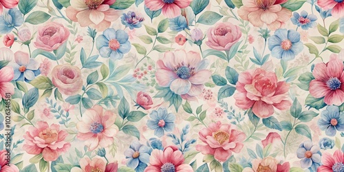 Cute floral watercolor motifs