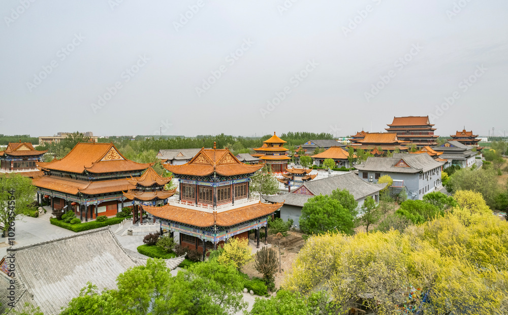 Landscape of Great Mercy Zen Temple, Shengfang town, Hebei Landscape of Great Mercy Zen Temple, Shengfang town, Hebei
