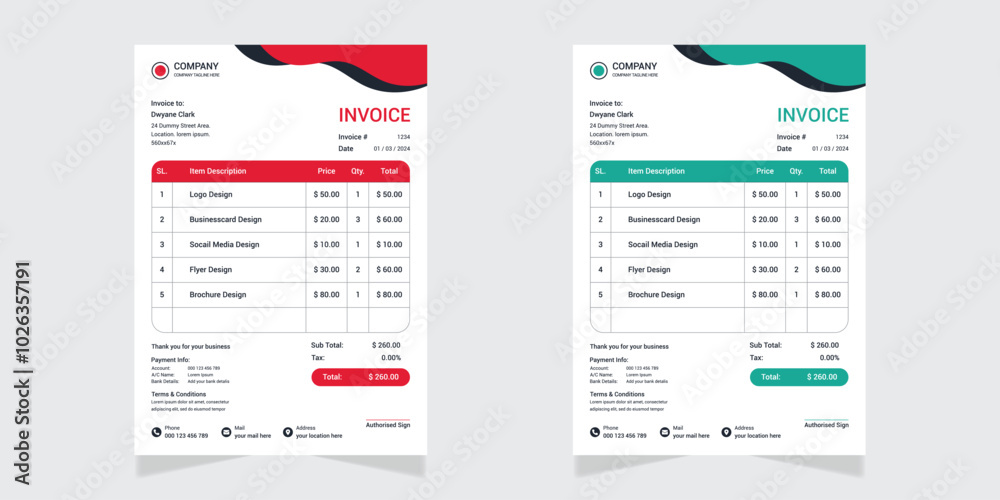 Business invoice form templates, Invoicing quotes, money bills or price invoices and payment agreement design templates, Tax forms, bill graphics or payment