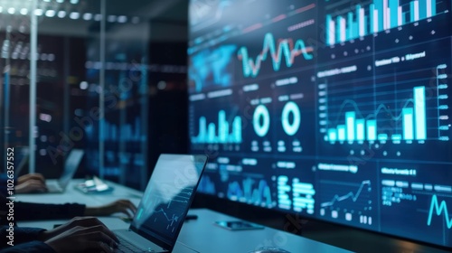 Wallpaper Mural Modern Data Analysis in a High-Tech Environment Torontodigital.ca