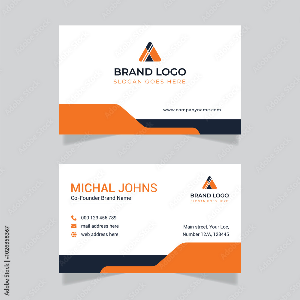 Vector Business card design template of print