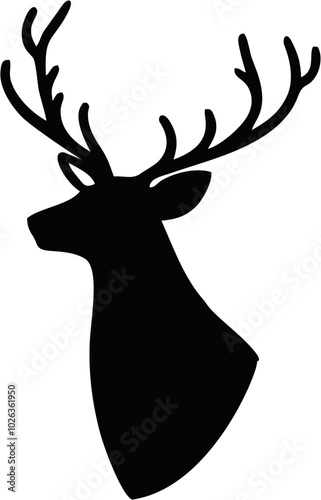 deer head illustration