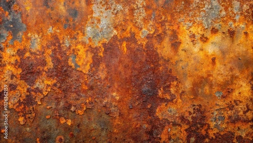 Rusty metal surface with corrosion texture and black paint