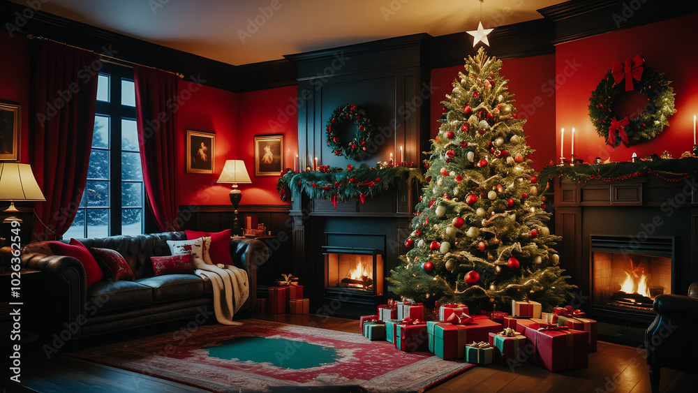 Abstract Christmas background , festive wallpaper Abstract Christmas background , festive wallpaper
