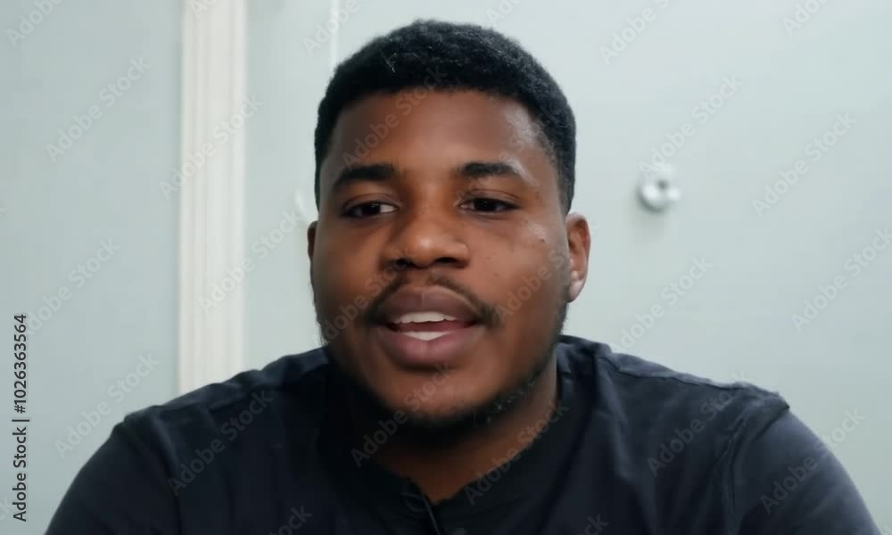portrait of a person, African American, live stream