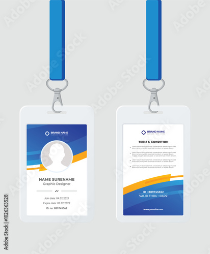 Wallpaper Mural Modern and creative business id card template. corporate id card design template for office employee, staff or others. Company employee business id card template. Torontodigital.ca