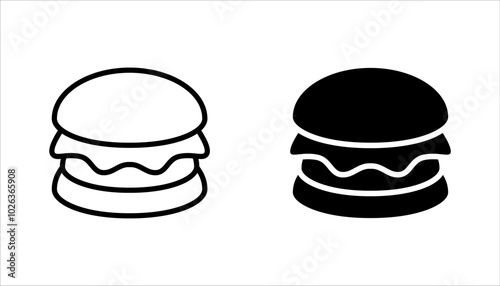Burger icon set. cheese burger Symbol. vector illustration on white background