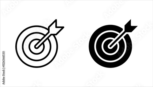 Target icon set. goal icon vector. target marketing. vector illustration on white background